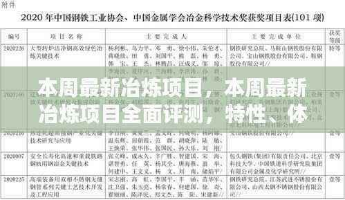 本周冶炼项目深度解析，特性、体验、竞品对比及用户群体洞察